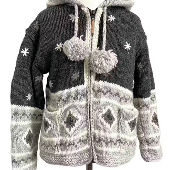 "Vintage" 1990’s  Kyber Bulky 100% Wool Boho Style Jacket - Picture 4 of 6